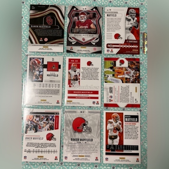 🏈 Baker Mayfield, NFL Trading Sports Cards Qty 9 - Picture 2 of 4